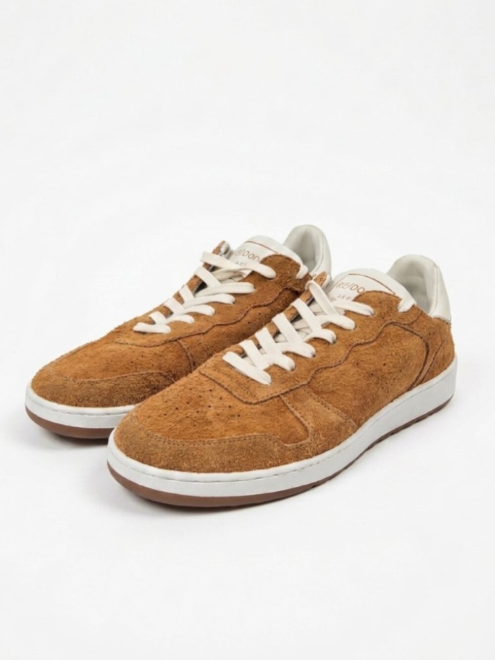 NWOT Re/Done 80s Basketball Sneakers Tan Suede Leather Low Top EU 37 Retro